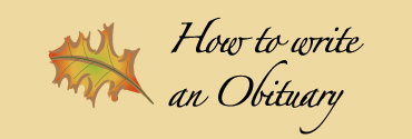 how to write an oibituary